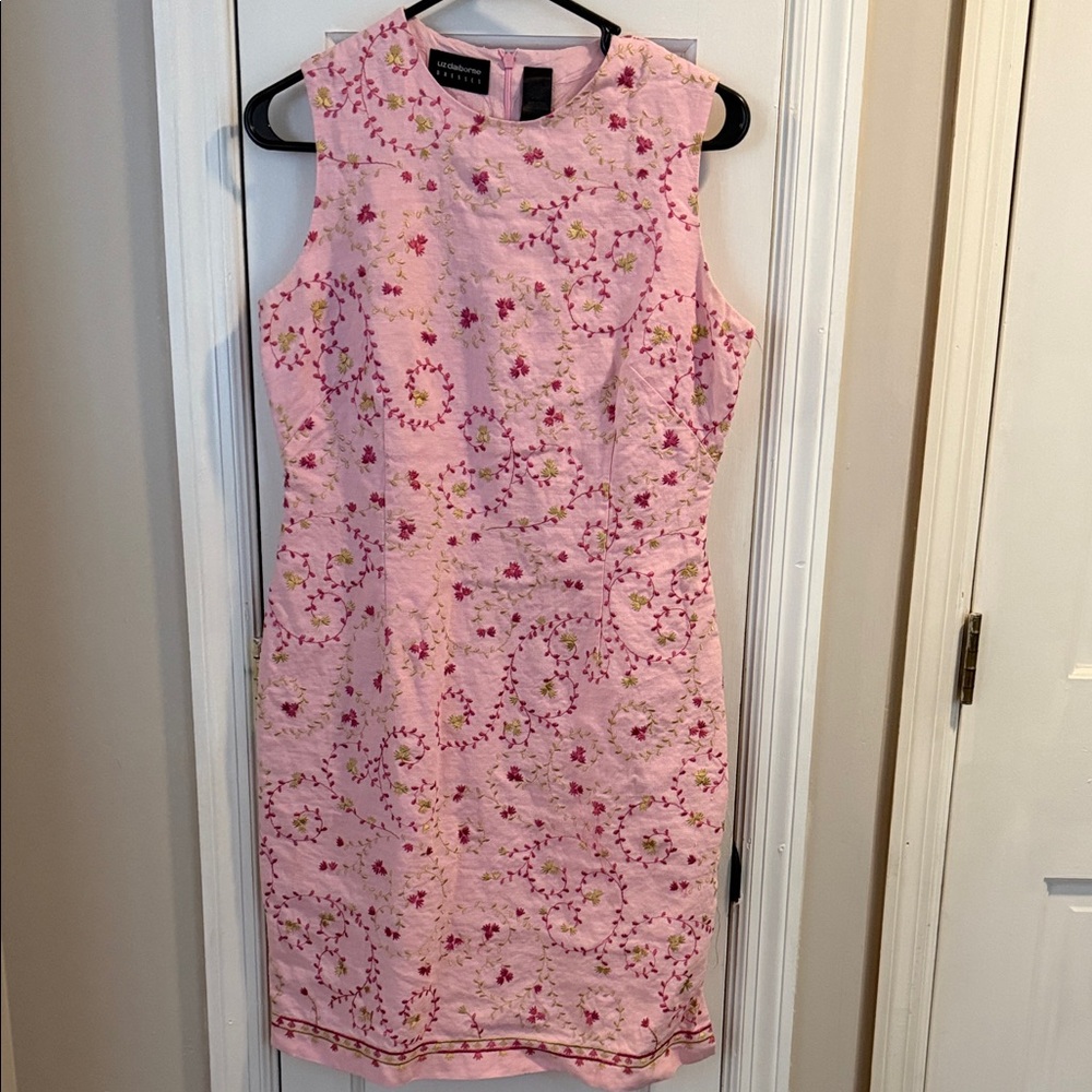 Liz Claiborne Pink Floral Midi Dress